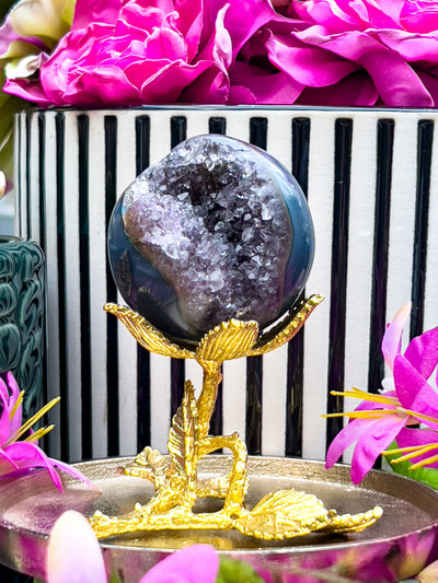 AMETHYST GEODE SPHERE Revive In Style Vintage Furniture Painted Refinished Redesign Beautiful One of a Kind Artistic Antique Unique Home Decor Interior Design French Country Shabby Chic Cottage Farmhouse Grandmillenial Coastal Chalk Paint Metallic Glam Eclectic Quality Dovetailed Rustic Furniture Painter Pinterest Bedroom Living Room Entryway Kitchen Home Trends House Styles Decorating ideas