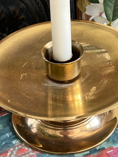 BALDWIN VINTAGE BRASS TAPER CANDLE HOLDER WITH PIGTAIL HANDLE Revive In Style Vintage Furniture Painted Refinished Redesign Beautiful One of a Kind Artistic Antique Unique Home Decor Interior Design French Country Shabby Chic Cottage Farmhouse Grandmillenial Coastal Chalk Paint Metallic Glam Eclectic Quality Dovetailed Rustic Furniture Painter Pinterest Bedroom Living Room Entryway Kitchen Home Trends House Styles Decorating ideas