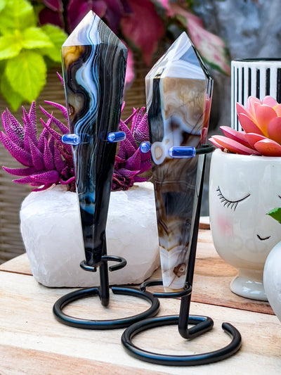 BLACK AGATE WAND ON STAND Revive In Style Vintage Furniture Painted Refinished Redesign Beautiful One of a Kind Artistic Antique Unique Home Decor Interior Design French Country Shabby Chic Cottage Farmhouse Grandmillenial Coastal Chalk Paint Metallic Glam Eclectic Quality Dovetailed Rustic Furniture Painter Pinterest Bedroom Living Room Entryway Kitchen Home Trends House Styles Decorating ideas