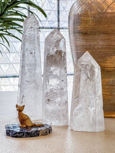 CLEAR CRACKLE QUARTZ TOWERS Revive In Style Vintage Furniture Painted Refinished Redesign Beautiful One of a Kind Artistic Antique Unique Home Decor Interior Design French Country Shabby Chic Cottage Farmhouse Grandmillenial Coastal Chalk Paint Metallic Glam Eclectic Quality Dovetailed Rustic Furniture Painter Pinterest Bedroom Living Room Entryway Kitchen Home Trends House Styles Decorating ideas