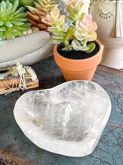 CLEAR QUARTZ HEART BOWLS (SMALL, LARGE) Revive In Style Vintage Furniture Painted Refinished Redesign Beautiful One of a Kind Artistic Antique Unique Home Decor Interior Design French Country Shabby Chic Cottage Farmhouse Grandmillenial Coastal Chalk Paint Metallic Glam Eclectic Quality Dovetailed Rustic Furniture Painter Pinterest Bedroom Living Room Entryway Kitchen Home Trends House Styles Decorating ideas
