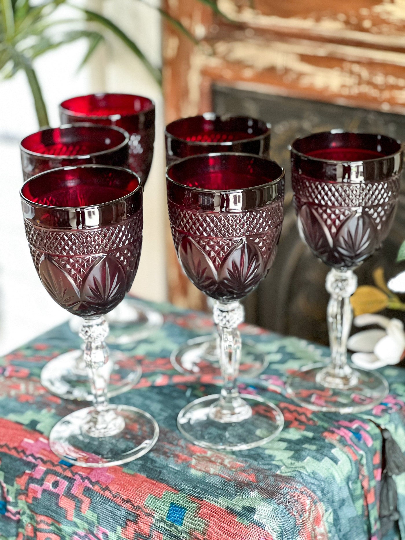 CUT CRYSTAL D'ARQUES DURAND RUBY RED WINE GLASSES SET OF 6 Revive In Style Vintage Furniture Painted Refinished Redesign Beautiful One of a Kind Artistic Antique Unique Home Decor Interior Design French Country Shabby Chic Cottage Farmhouse Grandmillenial Coastal Chalk Paint Metallic Glam Eclectic Quality Dovetailed Rustic Furniture Painter Pinterest Bedroom Living Room Entryway Kitchen Home Trends House Styles Decorating ideas