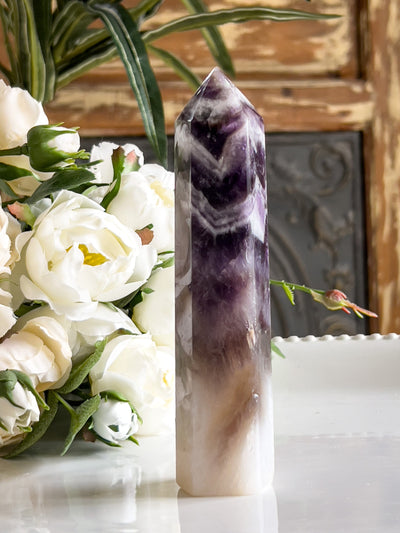 DREAM CHEVRON AMETHYST TOWERS Revive In Style Vintage Furniture Painted Refinished Redesign Beautiful One of a Kind Artistic Antique Unique Home Decor Interior Design French Country Shabby Chic Cottage Farmhouse Grandmillenial Coastal Chalk Paint Metallic Glam Eclectic Quality Dovetailed Rustic Furniture Painter Pinterest Bedroom Living Room Entryway Kitchen Home Trends House Styles Decorating ideas
