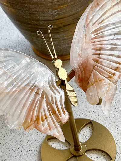 FIRE QUARTZ BUTTERFLY WINGS ON STAND (MEDIUM) Revive In Style Vintage Furniture Painted Refinished Redesign Beautiful One of a Kind Artistic Antique Unique Home Decor Interior Design French Country Shabby Chic Cottage Farmhouse Grandmillenial Coastal Chalk Paint Metallic Glam Eclectic Quality Dovetailed Rustic Furniture Painter Pinterest Bedroom Living Room Entryway Kitchen Home Trends House Styles Decorating ideas