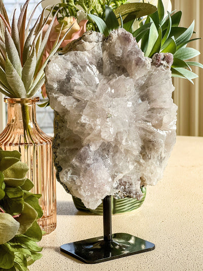 FLOWER AMETHYST ON STAND Revive In Style Vintage Furniture Painted Refinished Redesign Beautiful One of a Kind Artistic Antique Unique Home Decor Interior Design French Country Shabby Chic Cottage Farmhouse Grandmillenial Coastal Chalk Paint Metallic Glam Eclectic Quality Dovetailed Rustic Furniture Painter Pinterest Bedroom Living Room Entryway Kitchen Home Trends House Styles Decorating ideas