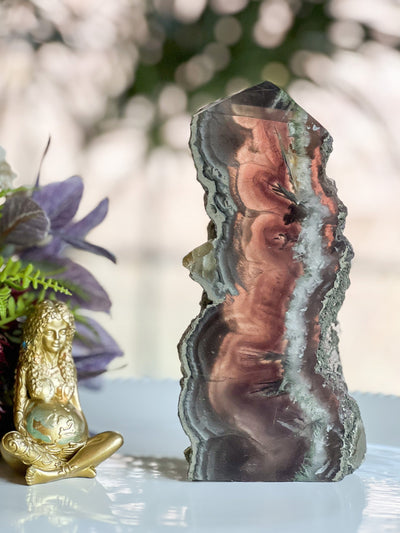 FLUORITE WITH PYRITE TOWER XL (RARE) Revive In Style Vintage Furniture Painted Refinished Redesign Beautiful One of a Kind Artistic Antique Unique Home Decor Interior Design French Country Shabby Chic Cottage Farmhouse Grandmillenial Coastal Chalk Paint Metallic Glam Eclectic Quality Dovetailed Rustic Furniture Painter Pinterest Bedroom Living Room Entryway Kitchen Home Trends House Styles Decorating ideas