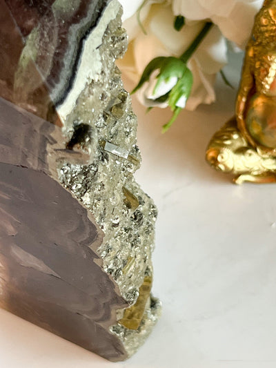 FLUORITE WITH PYRITE TOWER XL (RARE) Revive In Style Vintage Furniture Painted Refinished Redesign Beautiful One of a Kind Artistic Antique Unique Home Decor Interior Design French Country Shabby Chic Cottage Farmhouse Grandmillenial Coastal Chalk Paint Metallic Glam Eclectic Quality Dovetailed Rustic Furniture Painter Pinterest Bedroom Living Room Entryway Kitchen Home Trends House Styles Decorating ideas