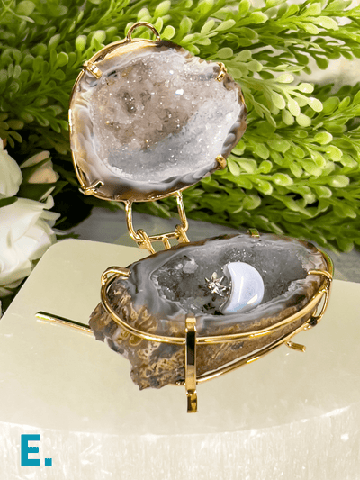 GEODE TRINKET / RING  HOLDER Revive In Style Vintage Furniture Painted Refinished Redesign Beautiful One of a Kind Artistic Antique Unique Home Decor Interior Design French Country Shabby Chic Cottage Farmhouse Grandmillenial Coastal Chalk Paint Metallic Glam Eclectic Quality Dovetailed Rustic Furniture Painter Pinterest Bedroom Living Room Entryway Kitchen Home Trends House Styles Decorating ideas