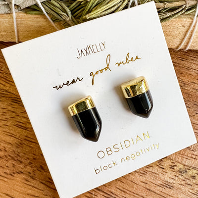 GOLD DIPPED EARRINGS 18K - BLACK OBSIDIAN Revive In Style Vintage Furniture Painted Refinished Redesign Beautiful One of a Kind Artistic Antique Unique Home Decor Interior Design French Country Shabby Chic Cottage Farmhouse Grandmillenial Coastal Chalk Paint Metallic Glam Eclectic Quality Dovetailed Rustic Furniture Painter Pinterest Bedroom Living Room Entryway Kitchen Home Trends House Styles Decorating ideas