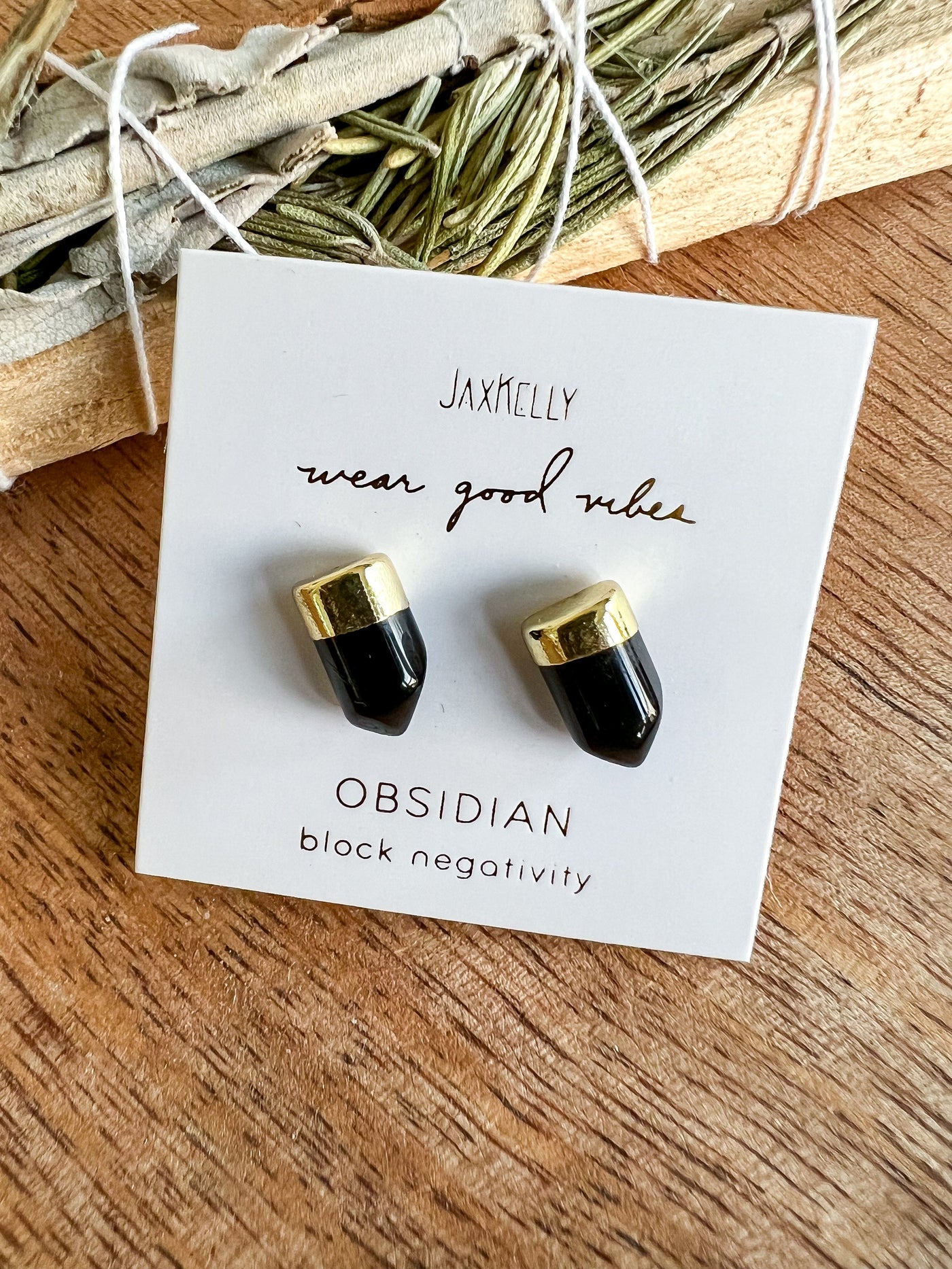 GOLD DIPPED EARRINGS 18K - BLACK OBSIDIAN Revive In Style Vintage Furniture Painted Refinished Redesign Beautiful One of a Kind Artistic Antique Unique Home Decor Interior Design French Country Shabby Chic Cottage Farmhouse Grandmillenial Coastal Chalk Paint Metallic Glam Eclectic Quality Dovetailed Rustic Furniture Painter Pinterest Bedroom Living Room Entryway Kitchen Home Trends House Styles Decorating ideas