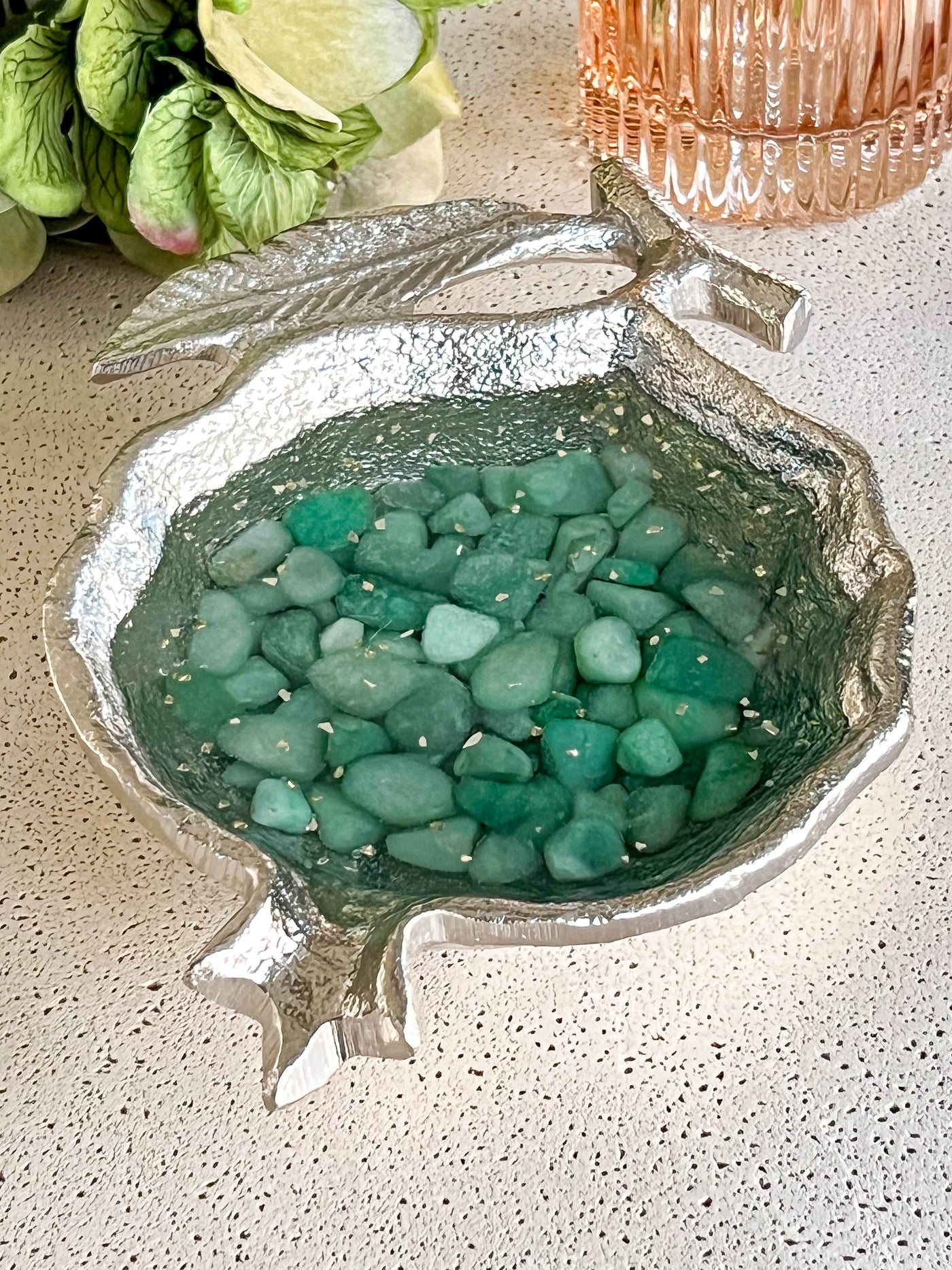 GREEN AVENTURINE SILVER APPLE TRINKET DISH Revive In Style Vintage Furniture Painted Refinished Redesign Beautiful One of a Kind Artistic Antique Unique Home Decor Interior Design French Country Shabby Chic Cottage Farmhouse Grandmillenial Coastal Chalk Paint Metallic Glam Eclectic Quality Dovetailed Rustic Furniture Painter Pinterest Bedroom Living Room Entryway Kitchen Home Trends House Styles Decorating ideas
