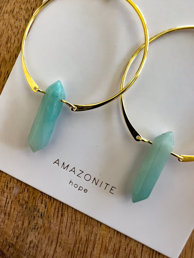 HOOP EARRINGS 18K - AMAZONITE Revive In Style Vintage Furniture Painted Refinished Redesign Beautiful One of a Kind Artistic Antique Unique Home Decor Interior Design French Country Shabby Chic Cottage Farmhouse Grandmillenial Coastal Chalk Paint Metallic Glam Eclectic Quality Dovetailed Rustic Furniture Painter Pinterest Bedroom Living Room Entryway Kitchen Home Trends House Styles Decorating ideas