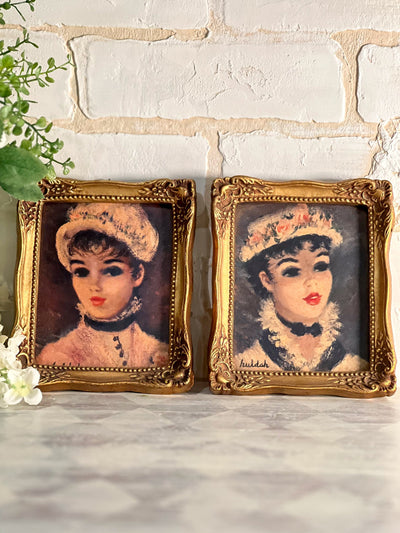 HULDA CHERRY JAFFE VINTAGE FRAMED ART "ANNETTE" (pair) Revive In Style Vintage Furniture Painted Refinished Redesign Beautiful One of a Kind Artistic Antique Unique Home Decor Interior Design French Country Shabby Chic Cottage Farmhouse Grandmillenial Coastal Chalk Paint Metallic Glam Eclectic Quality Dovetailed Rustic Furniture Painter Pinterest Bedroom Living Room Entryway Kitchen Home Trends House Styles Decorating ideas