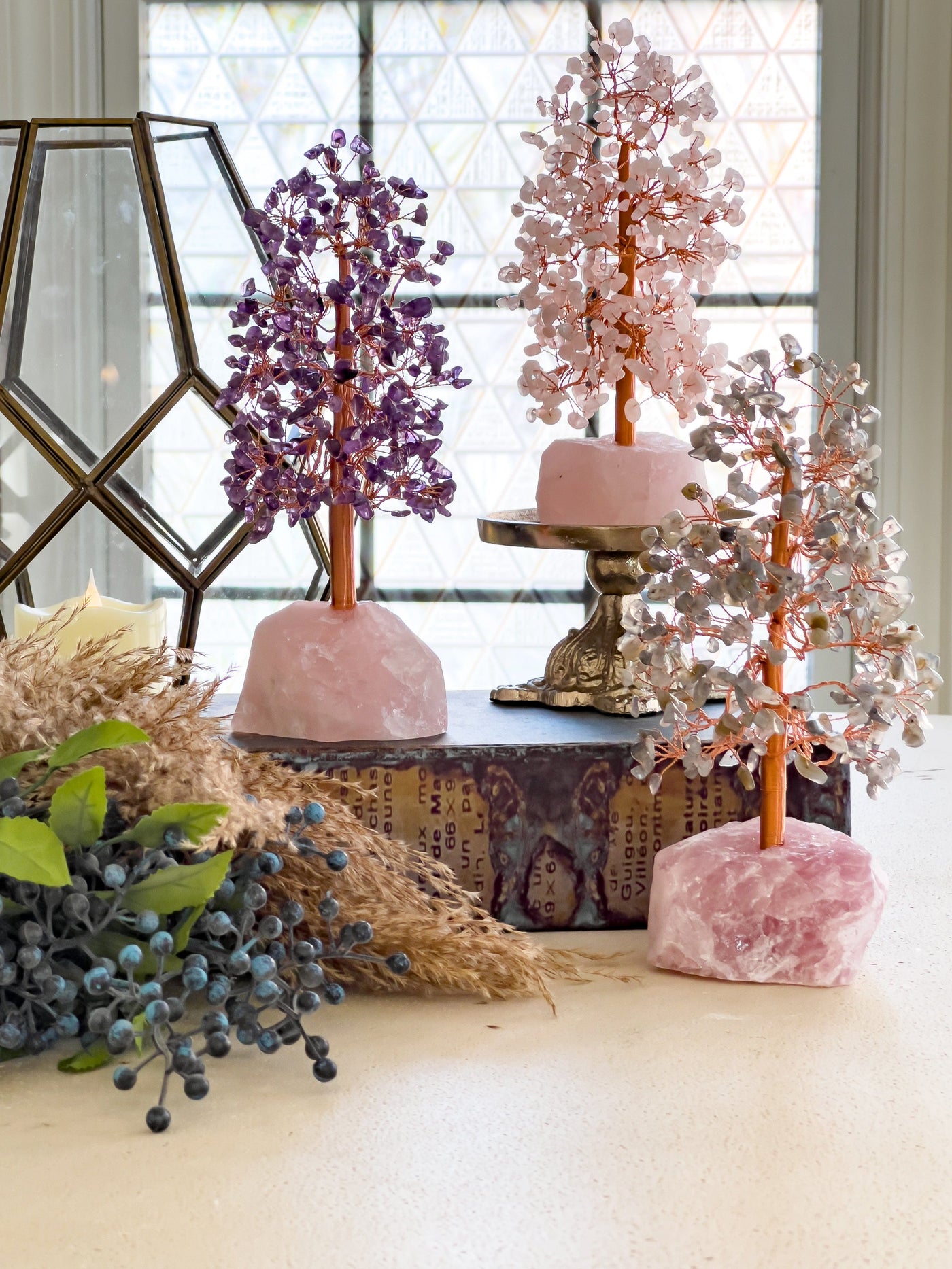 LARGE CRYSTAL TREES Revive In Style Vintage Furniture Painted Refinished Redesign Beautiful One of a Kind Artistic Antique Unique Home Decor Interior Design French Country Shabby Chic Cottage Farmhouse Grandmillenial Coastal Chalk Paint Metallic Glam Eclectic Quality Dovetailed Rustic Furniture Painter Pinterest Bedroom Living Room Entryway Kitchen Home Trends House Styles Decorating ideas