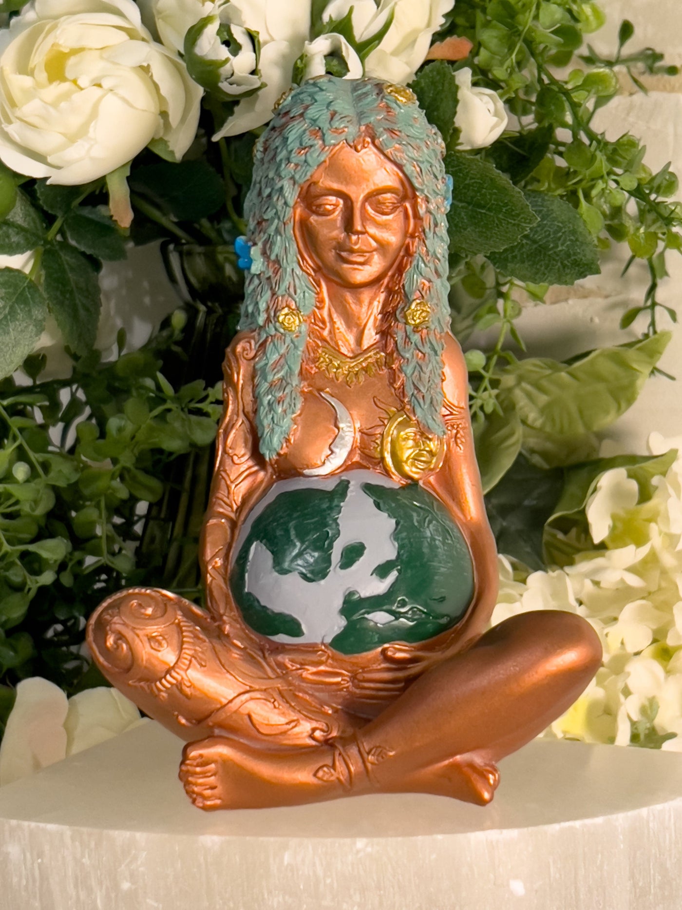 MOTHER EARTH STATUE Revive In Style Vintage Furniture Painted Refinished Redesign Beautiful One of a Kind Artistic Antique Unique Home Decor Interior Design French Country Shabby Chic Cottage Farmhouse Grandmillenial Coastal Chalk Paint Metallic Glam Eclectic Quality Dovetailed Rustic Furniture Painter Pinterest Bedroom Living Room Entryway Kitchen Home Trends House Styles Decorating ideas