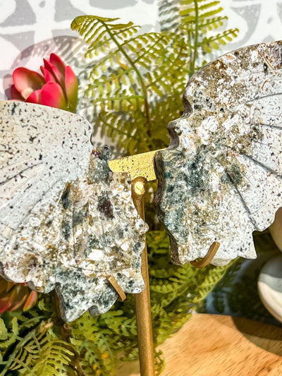 OCEAN JASPER WINGS ON GOLD STAND Revive In Style Vintage Furniture Painted Refinished Redesign Beautiful One of a Kind Artistic Antique Unique Home Decor Interior Design French Country Shabby Chic Cottage Farmhouse Grandmillenial Coastal Chalk Paint Metallic Glam Eclectic Quality Dovetailed Rustic Furniture Painter Pinterest Bedroom Living Room Entryway Kitchen Home Trends House Styles Decorating ideas