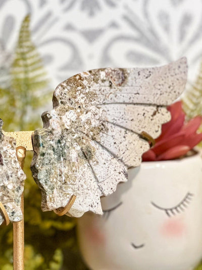 OCEAN JASPER WINGS ON GOLD STAND Revive In Style Vintage Furniture Painted Refinished Redesign Beautiful One of a Kind Artistic Antique Unique Home Decor Interior Design French Country Shabby Chic Cottage Farmhouse Grandmillenial Coastal Chalk Paint Metallic Glam Eclectic Quality Dovetailed Rustic Furniture Painter Pinterest Bedroom Living Room Entryway Kitchen Home Trends House Styles Decorating ideas