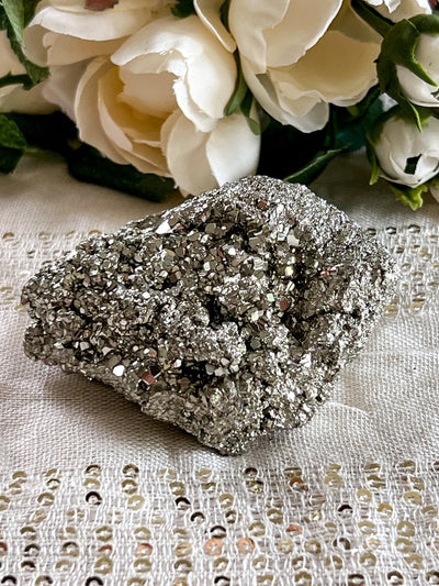 PERUVIAN PYRITE CLUSTERS Revive In Style Vintage Furniture Painted Refinished Redesign Beautiful One of a Kind Artistic Antique Unique Home Decor Interior Design French Country Shabby Chic Cottage Farmhouse Grandmillenial Coastal Chalk Paint Metallic Glam Eclectic Quality Dovetailed Rustic Furniture Painter Pinterest Bedroom Living Room Entryway Kitchen Home Trends House Styles Decorating ideas