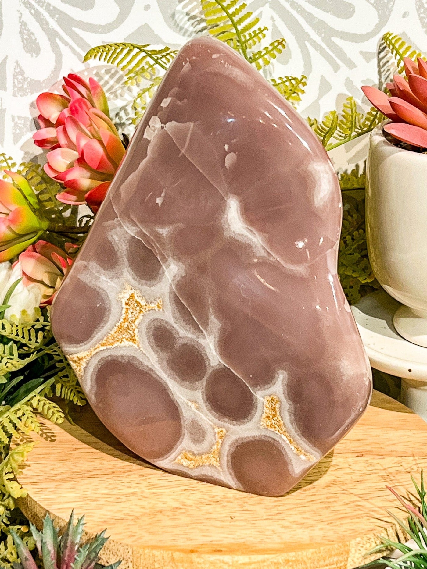 PINK BANDED CALCITE FREEFORMS (RARE VEIN) Revive In Style Vintage Furniture Painted Refinished Redesign Beautiful One of a Kind Artistic Antique Unique Home Decor Interior Design French Country Shabby Chic Cottage Farmhouse Grandmillenial Coastal Chalk Paint Metallic Glam Eclectic Quality Dovetailed Rustic Furniture Painter Pinterest Bedroom Living Room Entryway Kitchen Home Trends House Styles Decorating ideas