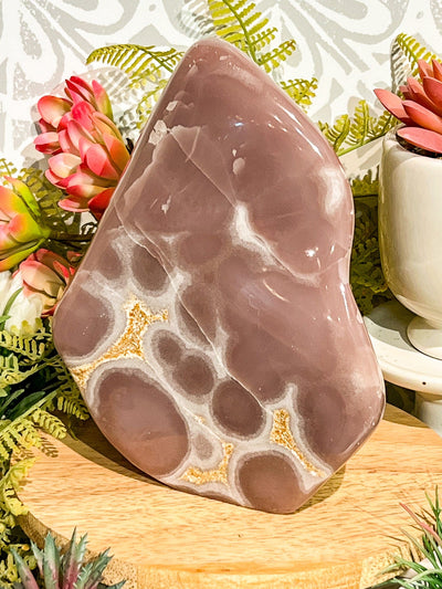 PINK BANDED CALCITE FREEFORMS (RARE VEIN) Revive In Style Vintage Furniture Painted Refinished Redesign Beautiful One of a Kind Artistic Antique Unique Home Decor Interior Design French Country Shabby Chic Cottage Farmhouse Grandmillenial Coastal Chalk Paint Metallic Glam Eclectic Quality Dovetailed Rustic Furniture Painter Pinterest Bedroom Living Room Entryway Kitchen Home Trends House Styles Decorating ideas