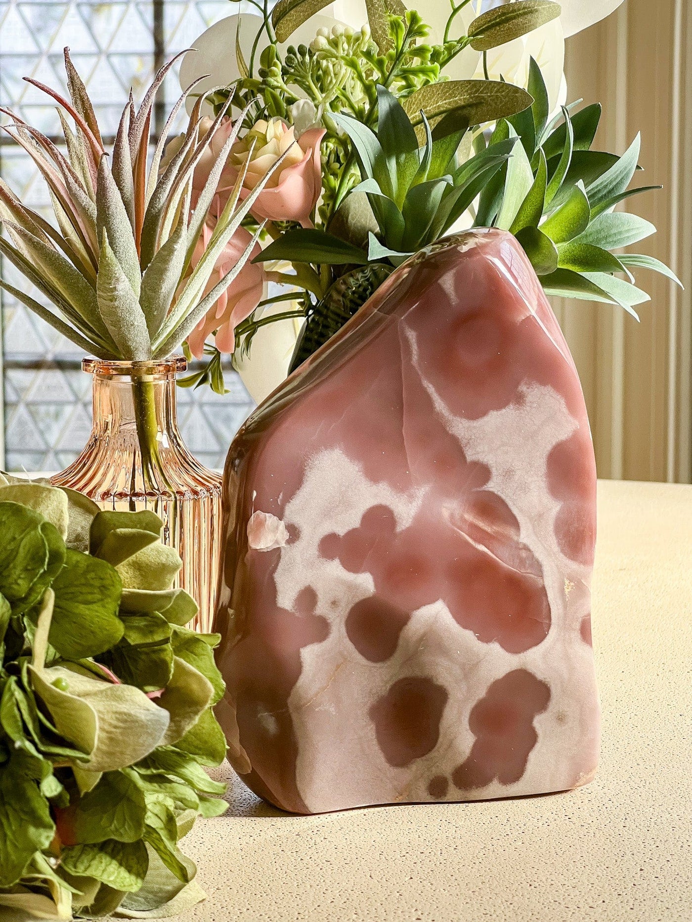PINK BANDED CALCITE FREEFORMS (RARE VEIN) Revive In Style Vintage Furniture Painted Refinished Redesign Beautiful One of a Kind Artistic Antique Unique Home Decor Interior Design French Country Shabby Chic Cottage Farmhouse Grandmillenial Coastal Chalk Paint Metallic Glam Eclectic Quality Dovetailed Rustic Furniture Painter Pinterest Bedroom Living Room Entryway Kitchen Home Trends House Styles Decorating ideas