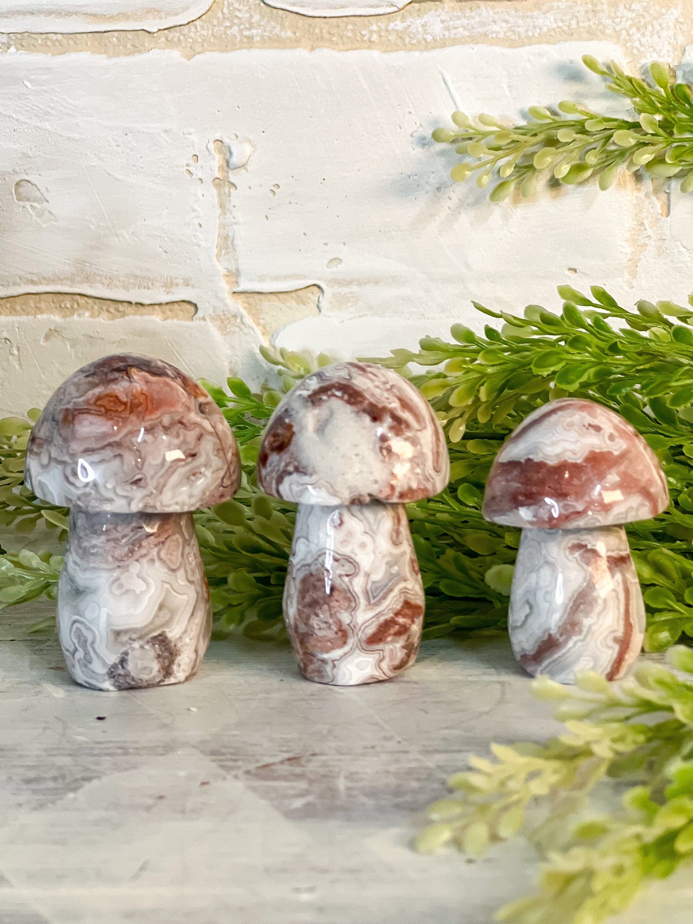 PINK CRAZY LACE AGATE MUSHROOMS Revive In Style Vintage Furniture Painted Refinished Redesign Beautiful One of a Kind Artistic Antique Unique Home Decor Interior Design French Country Shabby Chic Cottage Farmhouse Grandmillenial Coastal Chalk Paint Metallic Glam Eclectic Quality Dovetailed Rustic Furniture Painter Pinterest Bedroom Living Room Entryway Kitchen Home Trends House Styles Decorating ideas