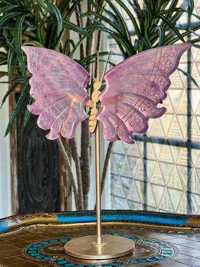 PURPLE FLUORITE BUTTERFLY WINGS ON STAND (MEDIUM) Revive In Style Vintage Furniture Painted Refinished Redesign Beautiful One of a Kind Artistic Antique Unique Home Decor Interior Design French Country Shabby Chic Cottage Farmhouse Grandmillenial Coastal Chalk Paint Metallic Glam Eclectic Quality Dovetailed Rustic Furniture Painter Pinterest Bedroom Living Room Entryway Kitchen Home Trends House Styles Decorating ideas