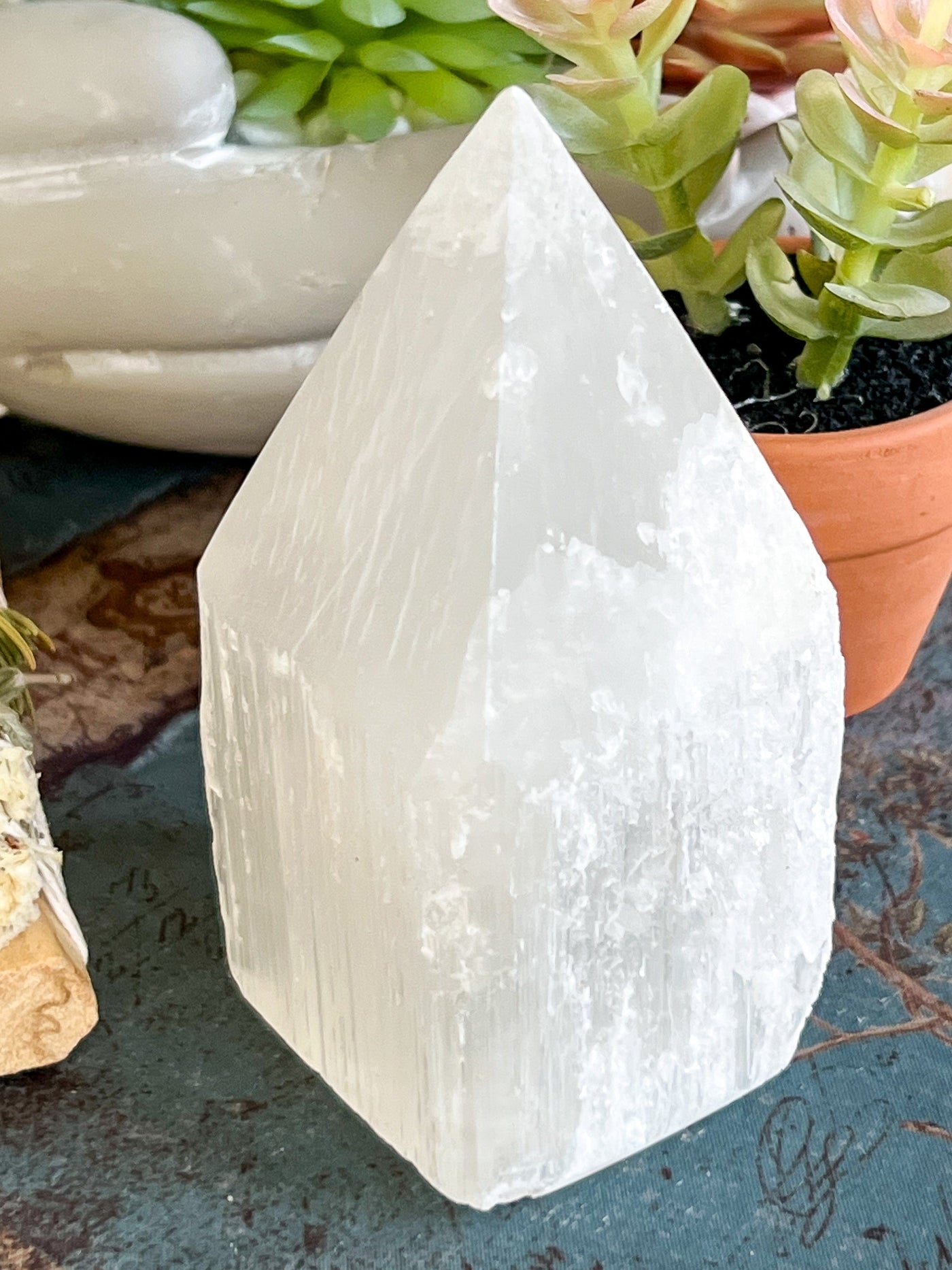 SELENITE COLLECTION: Bowls, Towers and Points Revive In Style Vintage Furniture Painted Refinished Redesign Beautiful One of a Kind Artistic Antique Unique Home Decor Interior Design French Country Shabby Chic Cottage Farmhouse Grandmillenial Coastal Chalk Paint Metallic Glam Eclectic Quality Dovetailed Rustic Furniture Painter Pinterest Bedroom Living Room Entryway Kitchen Home Trends House Styles Decorating ideas