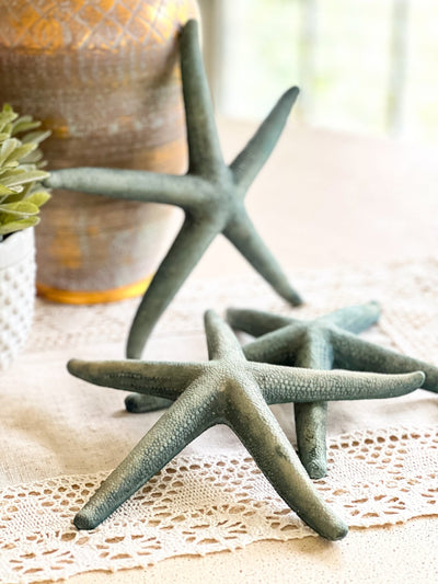 Serene Blue Starfish XL - Set of 3 Revive In Style Vintage Furniture Painted Refinished Redesign Beautiful One of a Kind Artistic Antique Unique Home Decor Interior Design French Country Shabby Chic Cottage Farmhouse Grandmillenial Coastal Chalk Paint Metallic Glam Eclectic Quality Dovetailed Rustic Furniture Painter Pinterest Bedroom Living Room Entryway Kitchen Home Trends House Styles Decorating ideas