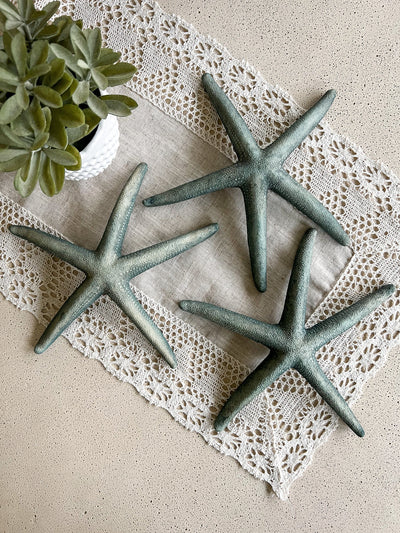 Serene Blue Starfish XL - Set of 3 Revive In Style Vintage Furniture Painted Refinished Redesign Beautiful One of a Kind Artistic Antique Unique Home Decor Interior Design French Country Shabby Chic Cottage Farmhouse Grandmillenial Coastal Chalk Paint Metallic Glam Eclectic Quality Dovetailed Rustic Furniture Painter Pinterest Bedroom Living Room Entryway Kitchen Home Trends House Styles Decorating ideas