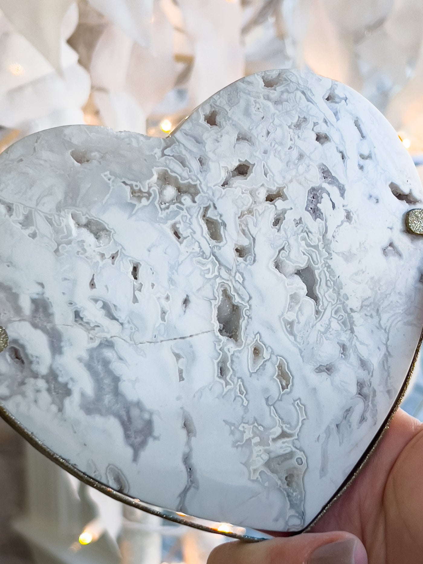 SNOW AGATE HEARTS ON STAND Revive In Style Vintage Furniture Painted Refinished Redesign Beautiful One of a Kind Artistic Antique Unique Home Decor Interior Design French Country Shabby Chic Cottage Farmhouse Grandmillenial Coastal Chalk Paint Metallic Glam Eclectic Quality Dovetailed Rustic Furniture Painter Pinterest Bedroom Living Room Entryway Kitchen Home Trends House Styles Decorating ideas