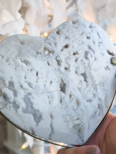 SNOW AGATE HEARTS ON STAND Revive In Style Vintage Furniture Painted Refinished Redesign Beautiful One of a Kind Artistic Antique Unique Home Decor Interior Design French Country Shabby Chic Cottage Farmhouse Grandmillenial Coastal Chalk Paint Metallic Glam Eclectic Quality Dovetailed Rustic Furniture Painter Pinterest Bedroom Living Room Entryway Kitchen Home Trends House Styles Decorating ideas