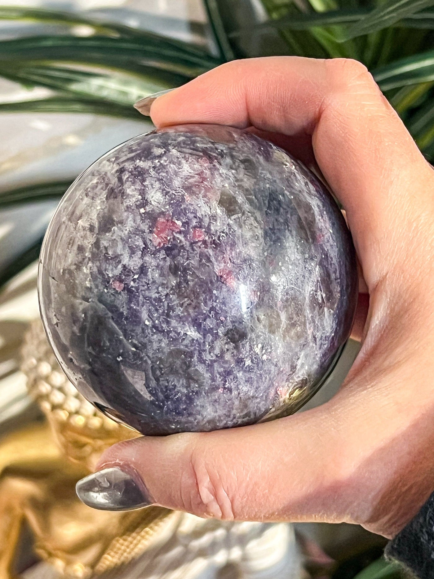 UNICORN TOURMALINE SPHERE (LARGE) Revive In Style Vintage Furniture Painted Refinished Redesign Beautiful One of a Kind Artistic Antique Unique Home Decor Interior Design French Country Shabby Chic Cottage Farmhouse Grandmillenial Coastal Chalk Paint Metallic Glam Eclectic Quality Dovetailed Rustic Furniture Painter Pinterest Bedroom Living Room Entryway Kitchen Home Trends House Styles Decorating ideas